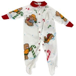 Vintage Teddy Bears Christmas Sleeper Size Medium